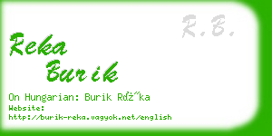 reka burik business card